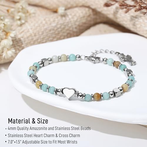 TONY & SANDY Christian Gifts for Women, Religious Cross Bracelet Faith Jewelry, Confirmation Baptism Christmas Birthday Gifts for Women, Unique Gifts for Teens Girls Kids Adults - style: Daughter