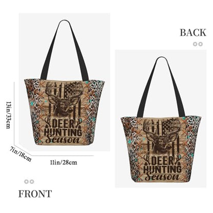 Funny Christian Tote Bags For Women With Zipper Christian Gifts For Work Gym Travel Beach Women With Large Capacity - color: Deer-2