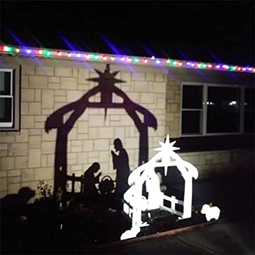 Brrnoo Christmas Nativity Scene, Holy Family Outdoor Yard Decoration, PP Elegant Durable Stable Easy Assemble White