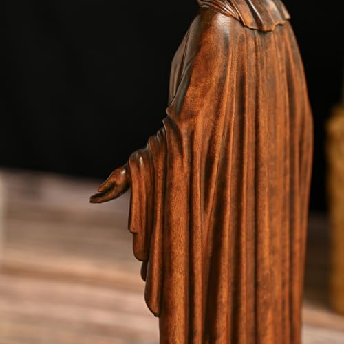 BGCOPPER Wooden Virgin Mary Statue Catholic Mother Mary Figure - 12 Inch - color: Virgin Mary, size: 12 Inch