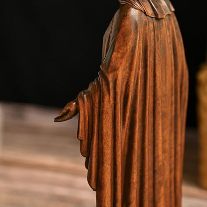 BGCOPPER Wooden Virgin Mary Statue Catholic Mother Mary Figure - 8.6 Inch - color: Virgin Mary, size: 8.6 Inch