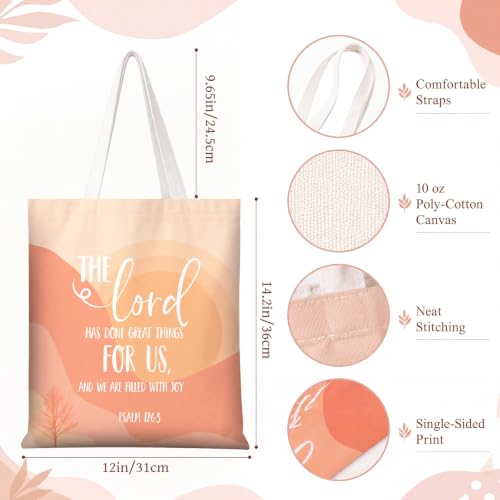 Huhumy 12 Pcs Cchristian Bible Tote Bags for Women, Canvas Bag, Boho - style: Boho