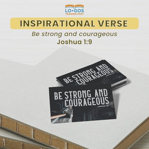Pass It On Scripture Cards, Iron, Strong and Courageous, Joshua 1:9, Pack of 25 — Inspirational Bible Verse Wallet Cards, Devotional, Bible Study - Small Christian Greetings for Encouragement - color: Strong and Courageous