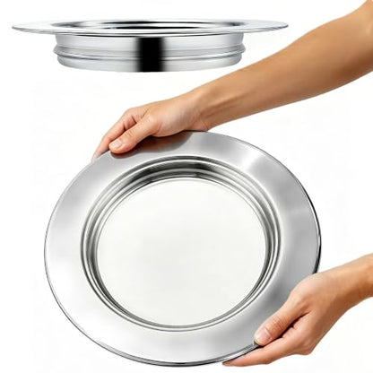 Communion Bread Tray for Church, Stainless Steel Communion Plate, Reusable Church Serving Plate for Worship, Chapel, Ministry and Religious Ceremonies, 1Pack Silver Base Bread Tray - color: Silver