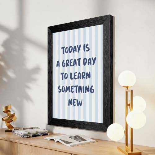 Learn Something Canvas Wall Art Brush Poster 8x10in Black Framed Flat - color: style 010, size: 8"L x 10"W