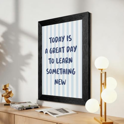 Learn Something Canvas Wall Art Brush Poster 8x10in Black Framed Flat - color: style 010, size: 8"L x 10"W