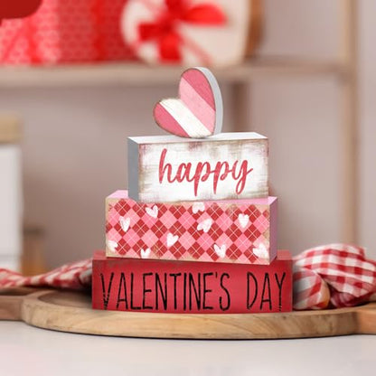 Britimes Tray Block Signs Set, 8Pack, Wooden, Home Kitchen, Day St - style: Valentine's Day and St. Patrick's Day