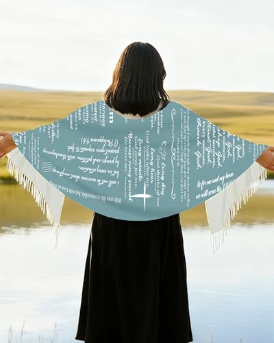 Bozidol Prayer Shawls and Wraps for Women - color: Mist Teal