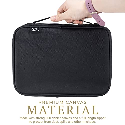 Divinity Boutique, Canvas Bible Case - Black Bible Cover for Men and Women - for Compact, X-Large and XX-Large Books - size: Extra-Large
