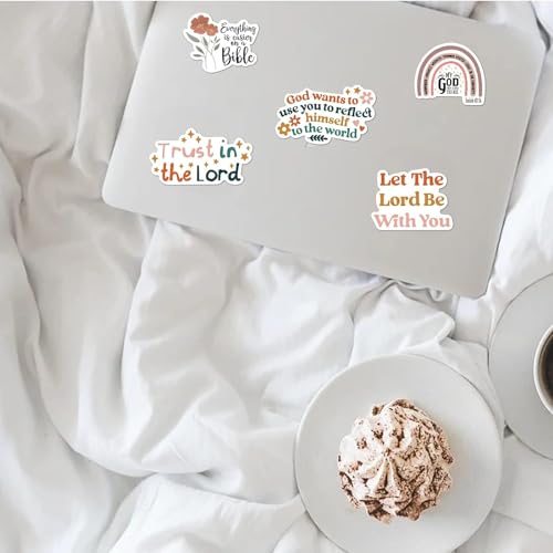 Christian Jesus Stickers 50PCS, Vinyl Waterproof Boho Aesthetic Bible Stickers for Water Bottles Laptop Phone Journaling Guitar