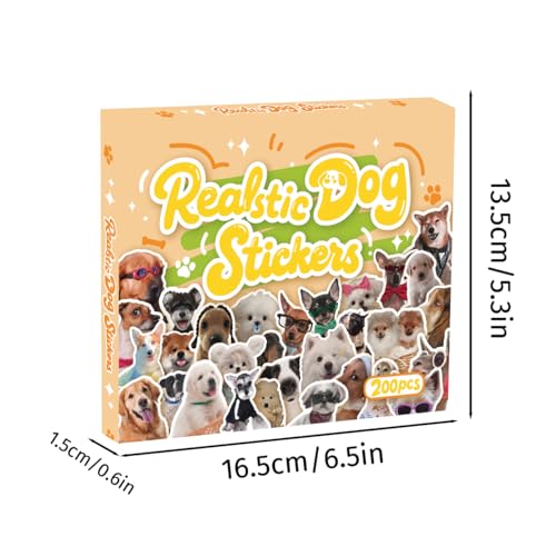 200 PCS Holographic Dog Stickers Pack - Cute Animal Puppy & Funny Dog Meme Stickers Decals for Journaling Laptop Scrapbook Water Bottles Suitcase Snowboard - with Elegant Foil Gifts Box - style: 200 PCS Holographic Dog Meme Stickers - With Gifts Box