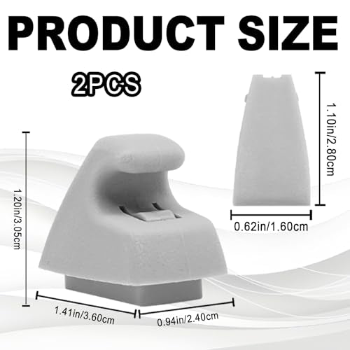 2PCS Sun Visor Clips, Replacement Sun Visor Retainer Holder Clip 95994975 95994976, Sunvisor Support Bracket Hook Hanger for Chevy Cruze Silverado Tahoe Sonic Spark Verano, Car Accessories (Gray) - color: Gray