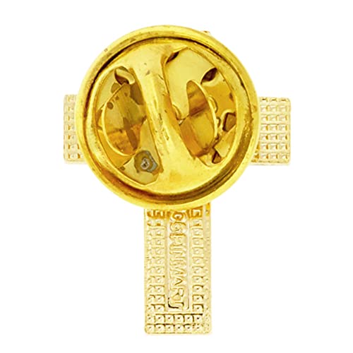 PinMart Christian Religious Lapel Pin - Cross, Faith & Church Accessories - color: Stained Glass Cross, size: 25 Pack
