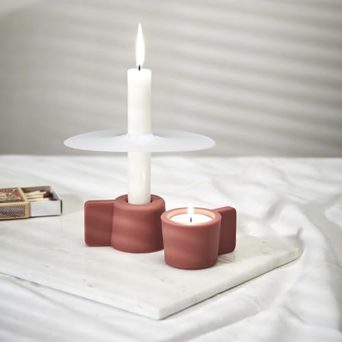 20 Pack Church Candles with Drip Protectors for Devotional Candlelight Vigil Service, Box of 20 Candles, Unscented White 5" H X 1/2" D