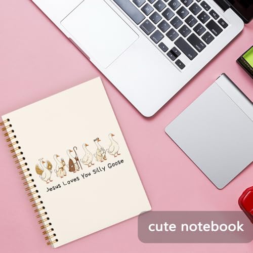 Bible Study Notebook, Bible Note Taking Supplies Notebook Journal, Bible Study Notebook Supplies Gifts Notebook for Teen Girls Student Teacher 5.5x8.3 inch - color: goose
