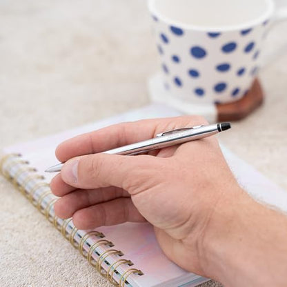 Cross Click Personalized Click Action Ballpoint Pen in Polished Chrome - color: Polished Chrome
