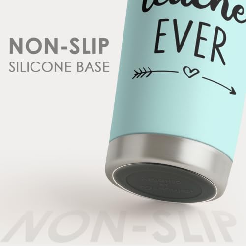 SANDJEST Teacher Tumbler - Best Teacher Ever Travel Coffee Mug Appreciation Gift for Teachers - 20oz Stainless Steel Tumblers Awesome Gifts for Birthday, Christmas, Graduation Day, Back To School - color: Teacher