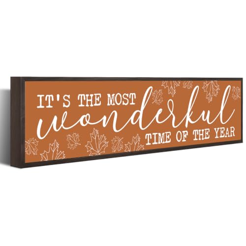 Autumn Wall Decoration, Autumn Typography Sign Rustic Farmhouse Home Decor - color: Fall Sign 6