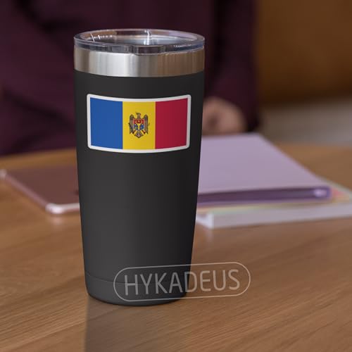 (3Pcs) Moldova Flag Stickers – Moldovan Sticker, Waterproof Country Flag Vinyl Decals for Laptop, Water Bottle, Scrapbook, Phone Case, Helmet, Travel Gear, 3" x 1.6" - color: Moldova