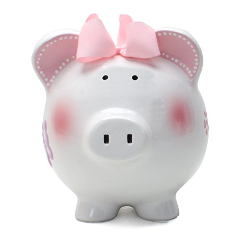 Child to Cherish Ceramic Piggy Bank for Girls, Butterfly - color: Butterfly
