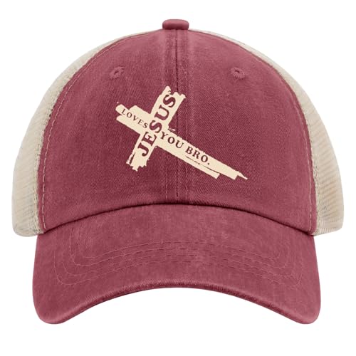 Jesus Hat Gifts for Men - color: Wine Red022