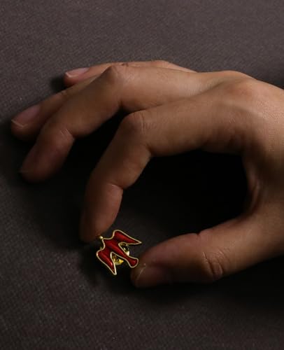 Cottvott Holy Spirit Enamel Dove Lapel Pins/Holy Chalice Pins Catholic Crucifix Jesus Cross Lapel Pins Religious Brooches Women Men Christian Party Favors - color: 5pcs-enamel red dove