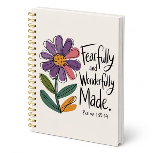 Rusenbao Christian Bible Verse Spiral Notebook Journal for Women Teen Girls