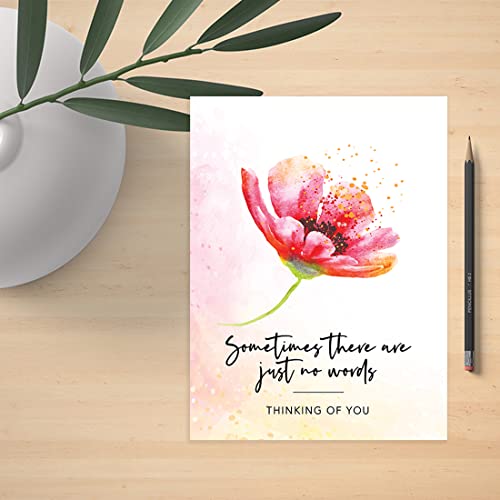 Andaz Press Jumbo Sympathy Card with Envelope, Sorry For Your Loss Card, Just No Words Thinking of You, Pet Loss, Condolences Card with Big Blank Space to Send to Friends, Family, 8.5" x 11", 1-Pack - color: Thinking of You 1