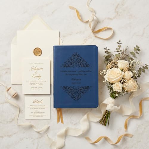 Personalized Catholic Bible, Verse 1 Corinthians 13:13 - Greatest is Love Holy Matrimony Wedding Bible - and Now These Three Remain, Religious Anniversary & Wedding Gifts