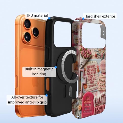 Compatible with iPhone 18 Pro/iPhone 17 Pro Case,Wireless Charging Compatible,Patented 2‑in‑1 Dual‑Layer Protection,Hot Transfer Print Hard Shell Cover - Bible Verse Aesthetics - color: Bible verse aesthetics, size: iPhone 18 Pro/iPhone 17 Pro