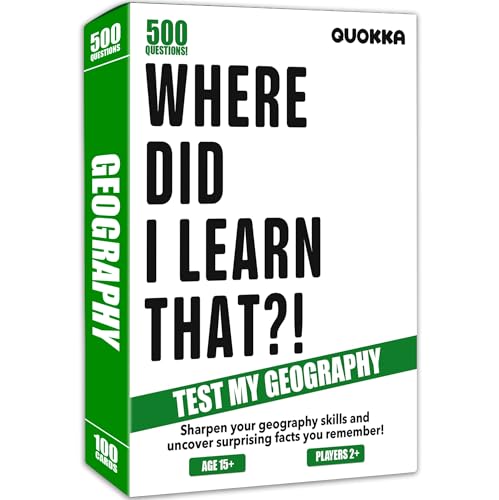 Trivia Card Games for Adults — Family Board Games for Teens and Adults - color: 5. Geography
