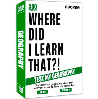 Trivia Card Games for Adults — Family Board Games for Teens and Adults - color: 5. Geography