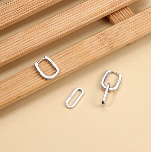 MILACOLATO 925 Sterling Silver Dangle Earrings for Women Hypoallergenic - color: silver-paperclip
