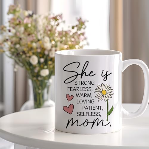 Mothers Day Gifts for Mom Mugs, Mama Best Moms Cup Gift from Daughter, Coffee Mug with Inspirational Quote, Cute Mama Mugs for Daily Tea and Coffee, Coffee Mug for Mom Affirmations - color: Mom