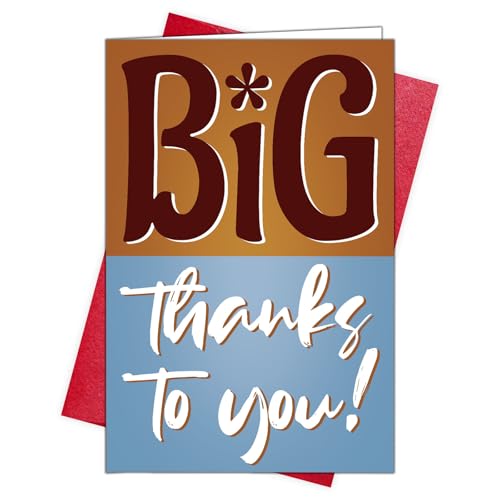 Big Thank You Cards with Envelopes, Funny Thank You Cards for Coworkers - color: DXI#046