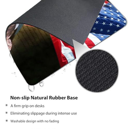 Patriotic Bald Eagle America Pride Flag Mouse Pad, We The People Desk Mat - color: Cute Colorful Art Rec4