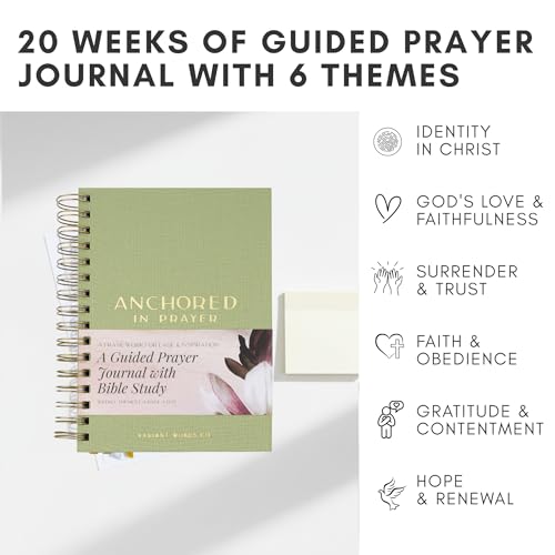 Prayer Journal with Bible Study - 20 Weeks Guided Daily Prayer Journal for Woman to Strengthen Faith and Practice Gratitude - Religious Gift for Spritual Growth - color: Green