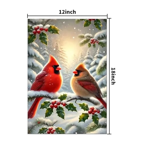 Winter Christmas Garden Flags 12x18 Double Sided Outside - color: Snow, size: 12x18 Inches