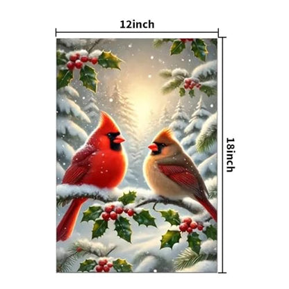 Winter Christmas Garden Flags 12x18 Double Sided Outside - color: Snow, size: 12x18 Inches