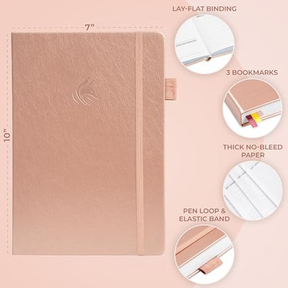 Clever Fox Prayer Journal with Prompts, Bible, Women, Teen, B5 Rose Gold - color: Rose Gold, size: Smaller than A4 (7" x 10")