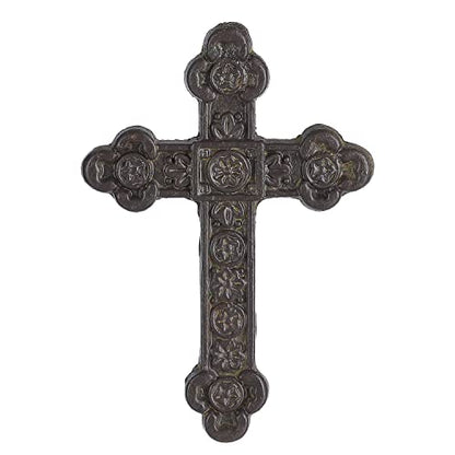 Retrome 8.5" H Cast Iron Wall Cross Home Decor, Green……