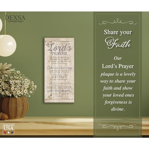 Marriage Prayer and Lord's Prayer Wall Decor Set By Dexsa 5.5 x 12 Wood Plaques