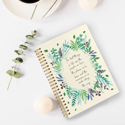 Inspirational Christian Spiral Notebook Journal 5.5x8.3in, The Best Things in Life Religious Bible Scripture Hardcover Journal Notebook for Church Study Work Office - color: The Best Things in Life Religious