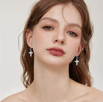 Mountain Mustard Seed Earrings for Women 925 Sterling Silver Lotus/Cross Dangle Drop Earring Christian Jewelry Outdoor Birthday Graduation Gifts - style: Mountain