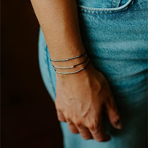 Loved Creations Morse Code Bracelets for Women, Christian Bible Verse Bracelets, Scripture S925 Sterling Silver Inspirational Faith Jewelry, Religious Gifts for Women - color: Luke 1:37