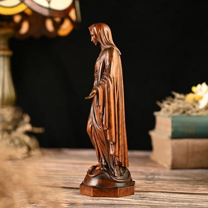 BGCOPPER Wooden Virgin Mary Statue Catholic Mother Mary Figure - 8.6 Inch - color: Virgin Mary, size: 8.6 Inch