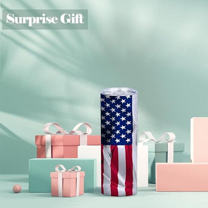 ATHAND 20oz Patriotic American Flag Stainless Steel Tumbler with Lid,1 Pcs - color: American Flag