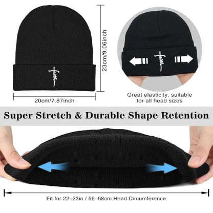 Christian Hats for Men & WomenJesus Cross HatChristianReligious GiftsforVarious Festivals&BirthdaysFaith Baseball/Trucker Cap - color: Black Faith Beanie