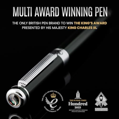 Scriveiner Black Green Rollerball Pen - Stunning Luxury Pen, Chrome Finish, Schmidt Ink Refill, Best Roller Ball Pen Gift Set for Men & Women, Professional, Executive Office - color: 15. Very Dark Black Green with Chrome