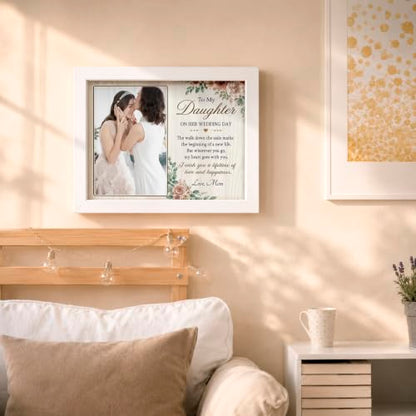 To My Daughter on Her Wedding Day - Light Up Photo Frame - color: Bride